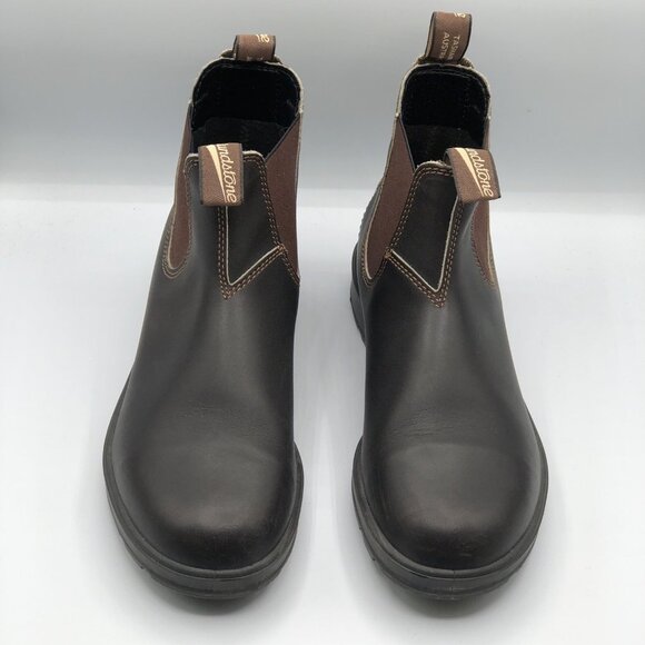 Blundstone Chelsea Boot Mens Size AU 7.5 US 8.5 #500 Stout Brown Leather Pull On - Picture 9 of 15